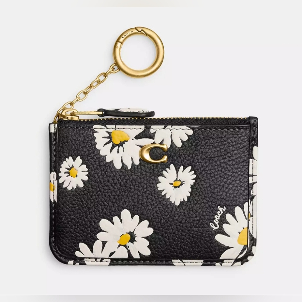 Coach Mini Skinny Id Case With Floral Print - Picture 2 of 7